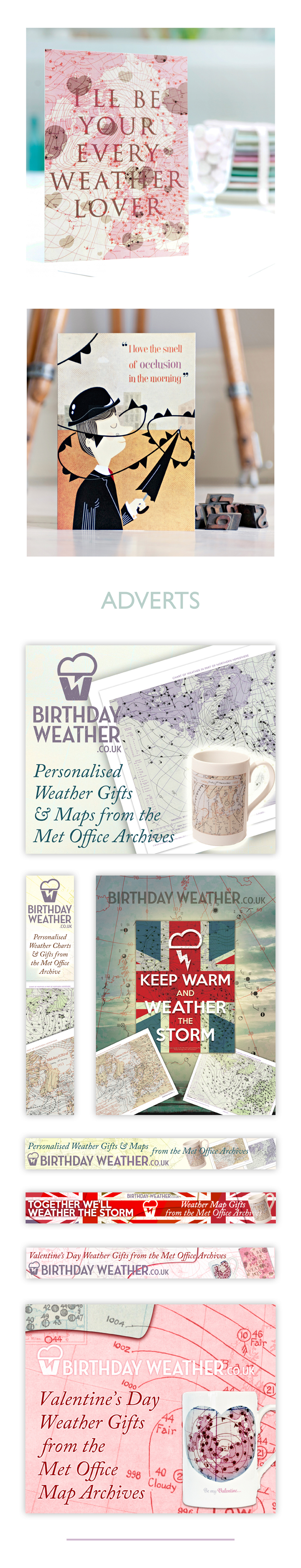 Birthday Weather Brand by Theory Unit Graphic Design and Website Development